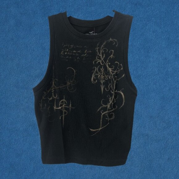 Hollister Tops - Hollister Co. Women's Black XS Crop-top Grunge